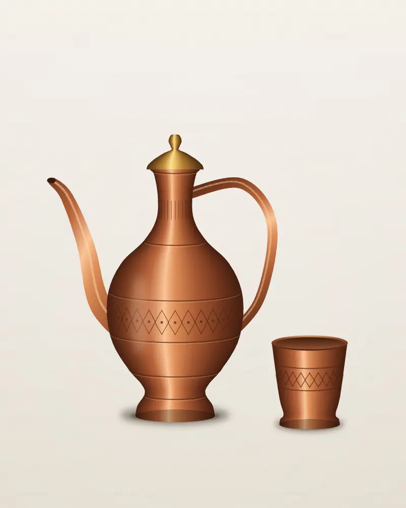 دلة قهوة نحاسية (صورة 2 من 2)